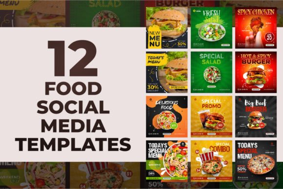 12 Food Social Media Templates Review