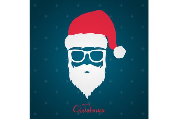 Avatar Santa Claus in White Glasses: Modern Icons for Branding