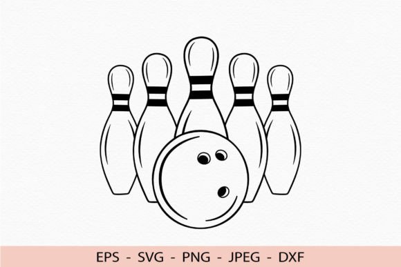 Bowling SVG Pins Ball Cricut Logo Png for Crafts