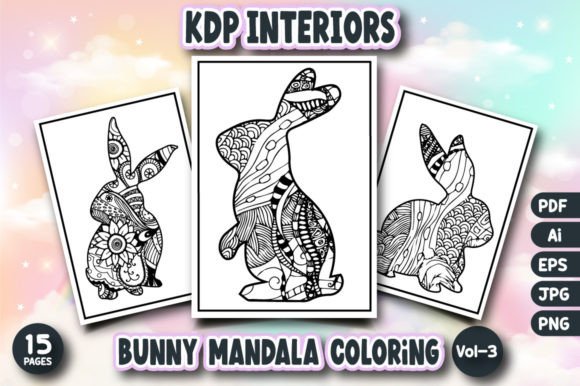 Bunny Mandala Coloring Vol-3: Kdp Interiors Review