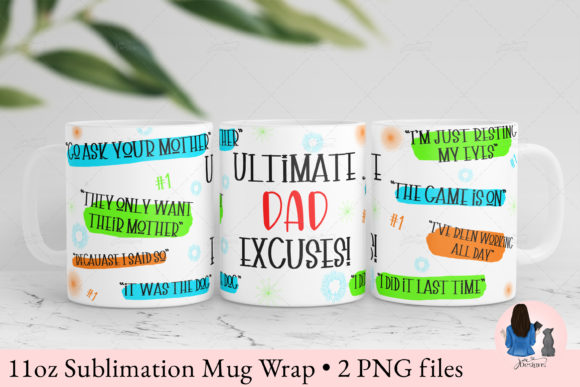 Crafts Review: Ultimate Dad Excuses Funny 11oz Mug Wrap