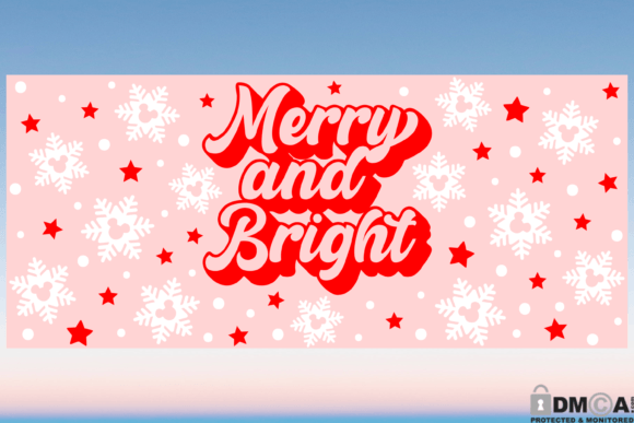 Merry and Bright Libbey Glass Wrap Print Templates