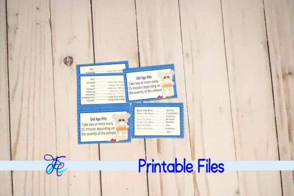 Old Age Jelly Bean Pills Bag Topper Print Templates