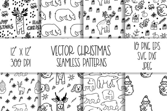 Polar Bear Digital Paper. Linen Fabric Patterns
