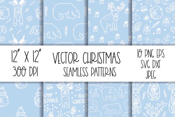 Polar Bear Digital Paper: Seamless Christ Patterns