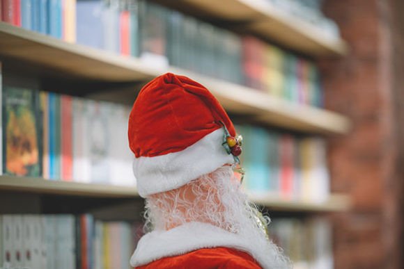 Santa Claus in Library: A Cozy Holidays SVG Review