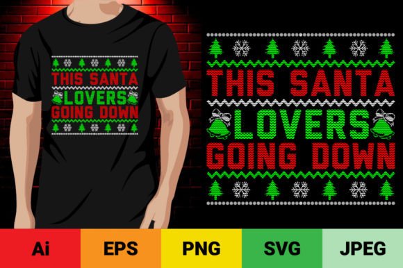 Santa Lovers Going Down T-Shirt Design Review