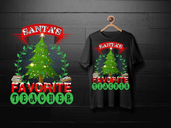 Santa’s Favorite Teacher T-Shirt Designs Review