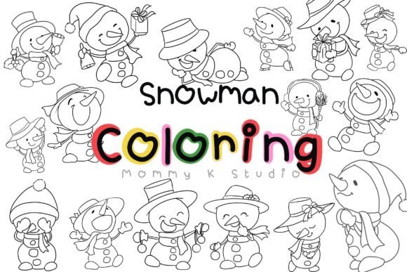 Snowman Coloring: Branding With Coloring Pages Amp