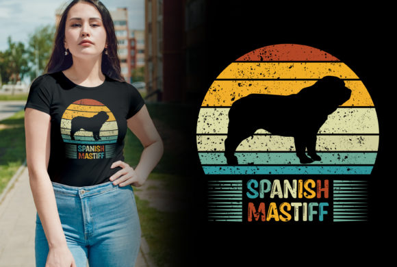 Spanish Mastiff Silhouette T-shirt for T-Shirt Designs