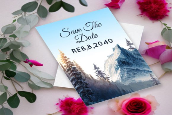 Watercolor Wedding Card with Pine Trees: Print Templates Review
