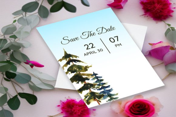 Winter Rustic Pine Trees Wedding Card Print Templates Review