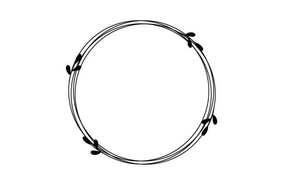 Wreath Monogram SVG Circle Frame for Crafts